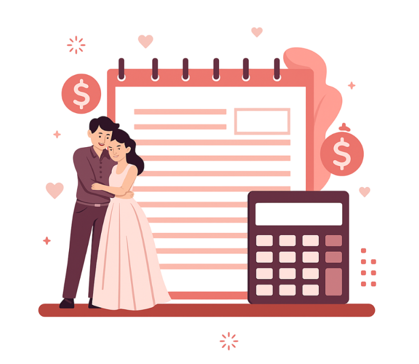 Wedding Plan app - budget tracking and referral rewards